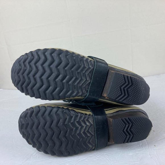 Sorel Conquest Carly Womens Sz 9.5 Leather Lace Up Winter Boots Black - Picture 13 of 15